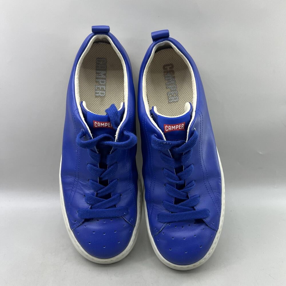 Camper Runner 4 Low Casual Shoes Men Size 9 US, 42 EU Blue Leather Lace Sneakers - Picture 5 of 8